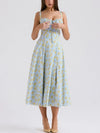Floral Print Suspender Dress