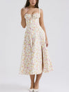 Floral Print Suspender Dress