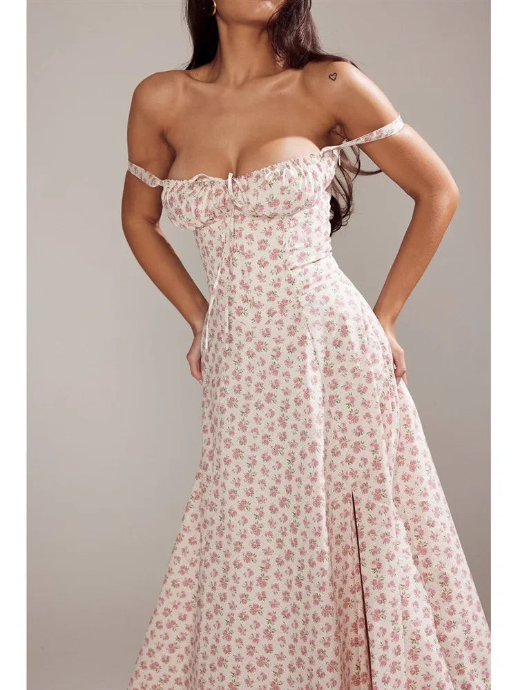 Floral Print Suspender Dress
