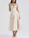 Floral Print Suspender Dress
