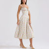 Floral Print Suspender Dress