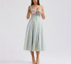 Floral Print Suspender Dress