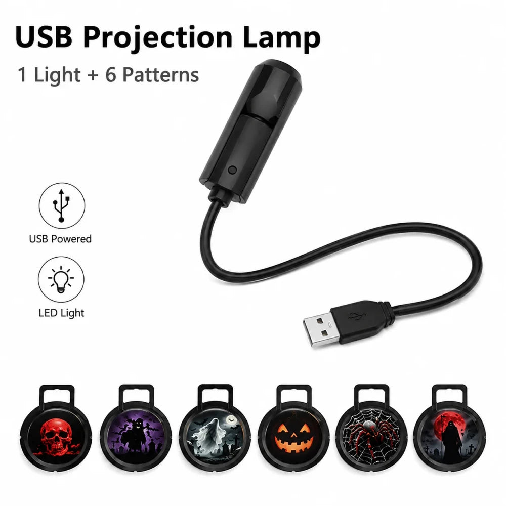 Halloween USB Projection Lamp