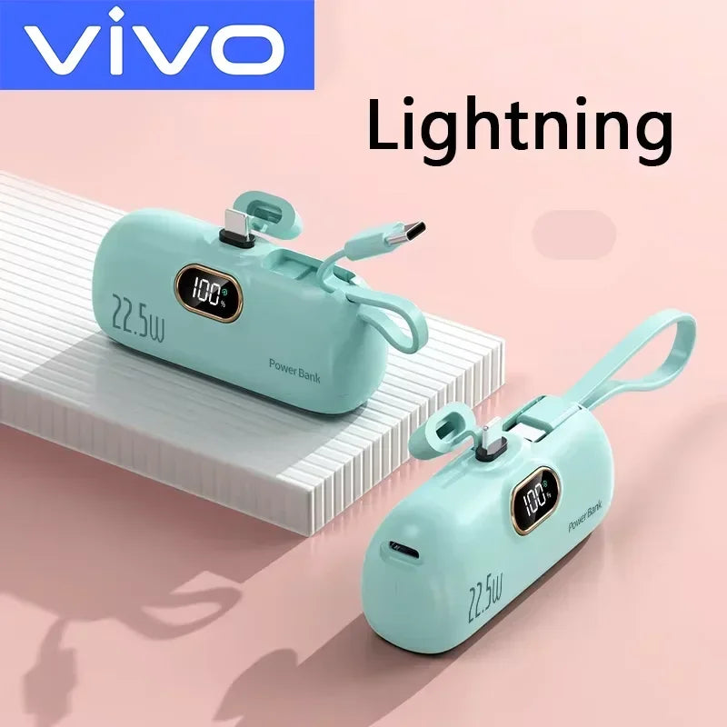 Green Lighting Color 50000mAh Mini Power Bank Portable Fast Charging