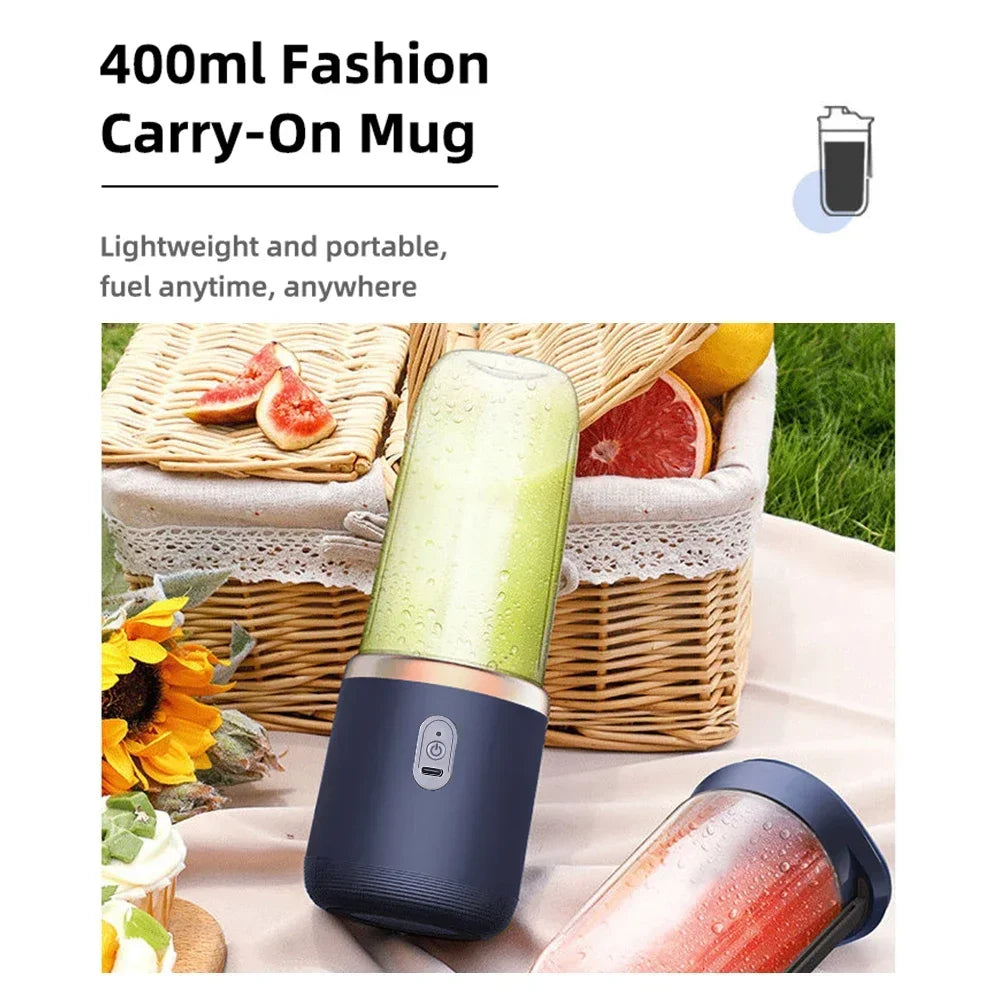Portable USB Rechargeable Juicer Blender Cup 400 ml