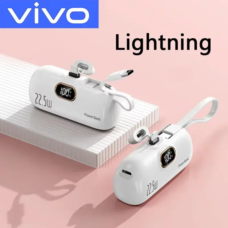 White Lighting Color 50000mAh Mini Power Bank Portable Fast Charging