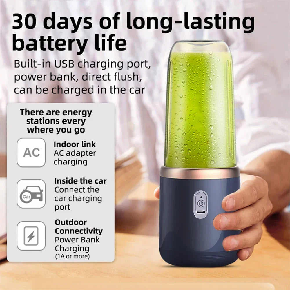 Portable USB Rechargeable Juicer Blender Cup 400 ml